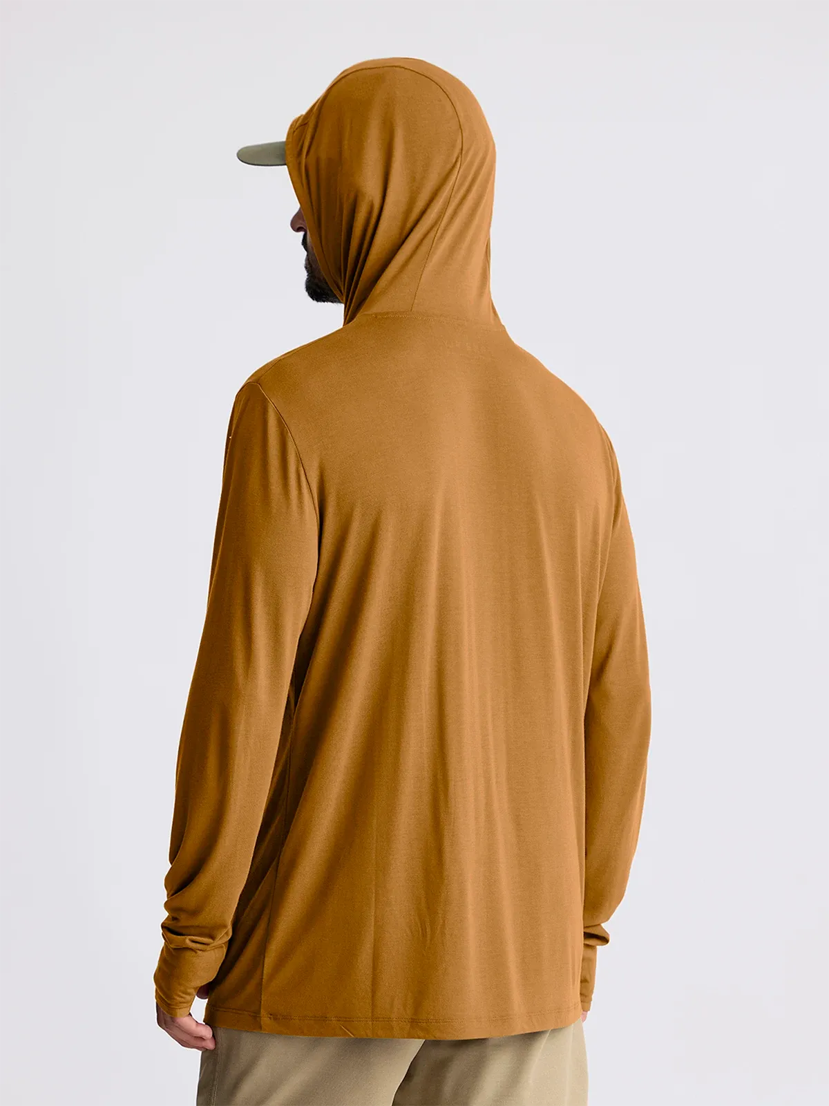 Men's Bamboo Lightweight Hoodie - Ochre