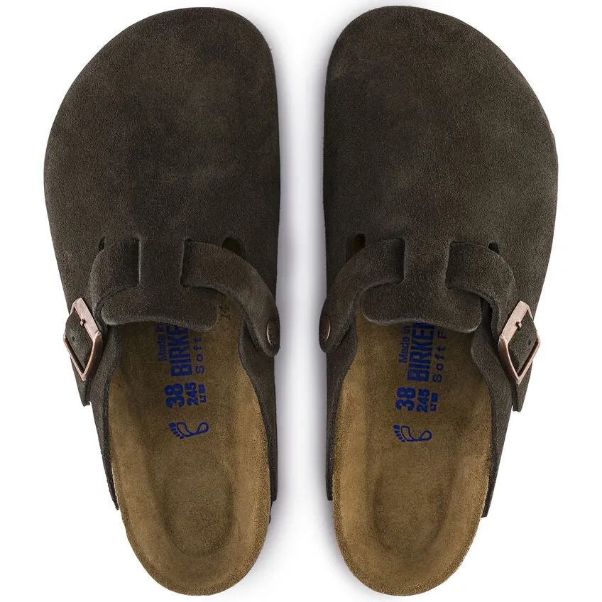 Men's Boston Soft Footbed Suede Leather (Mocha)