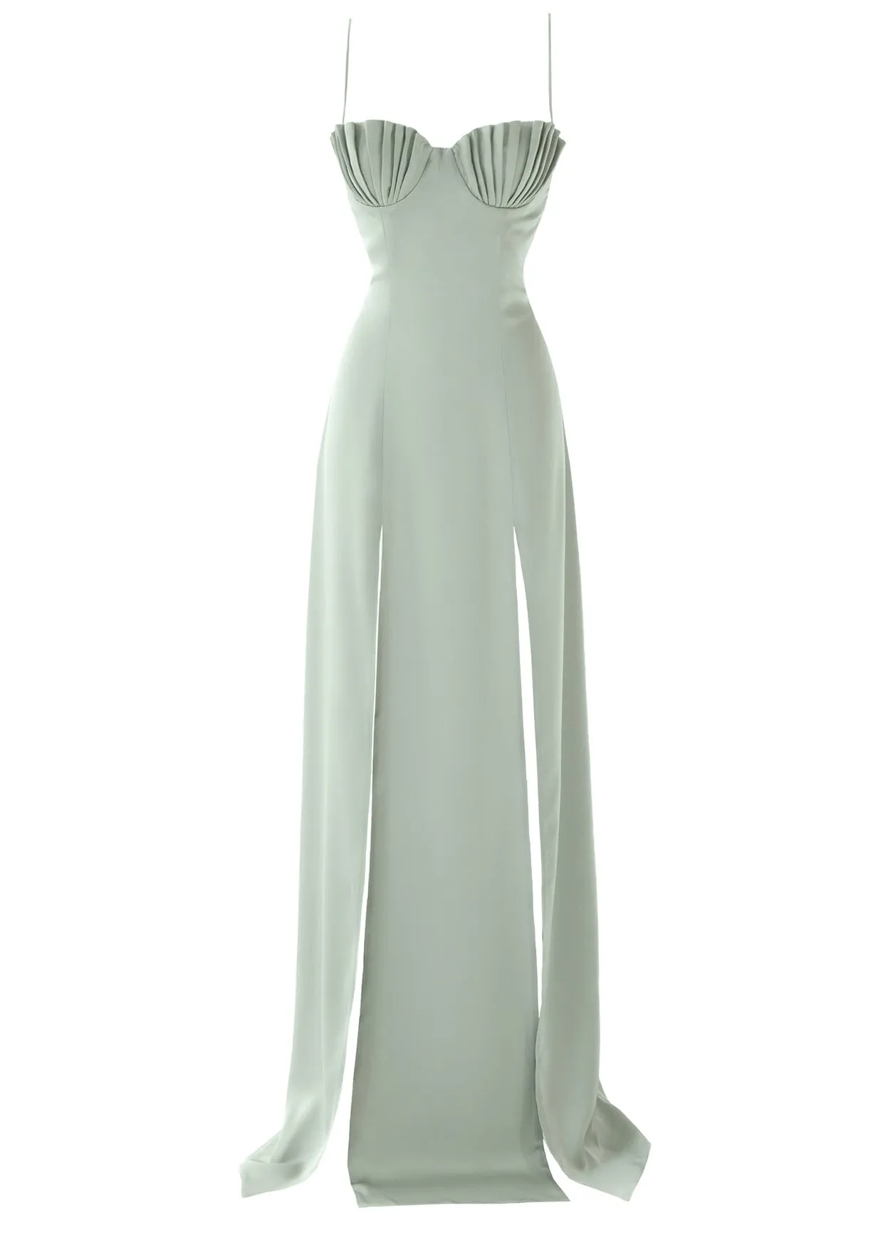 Mermaid Satin Corset Maxi Dress