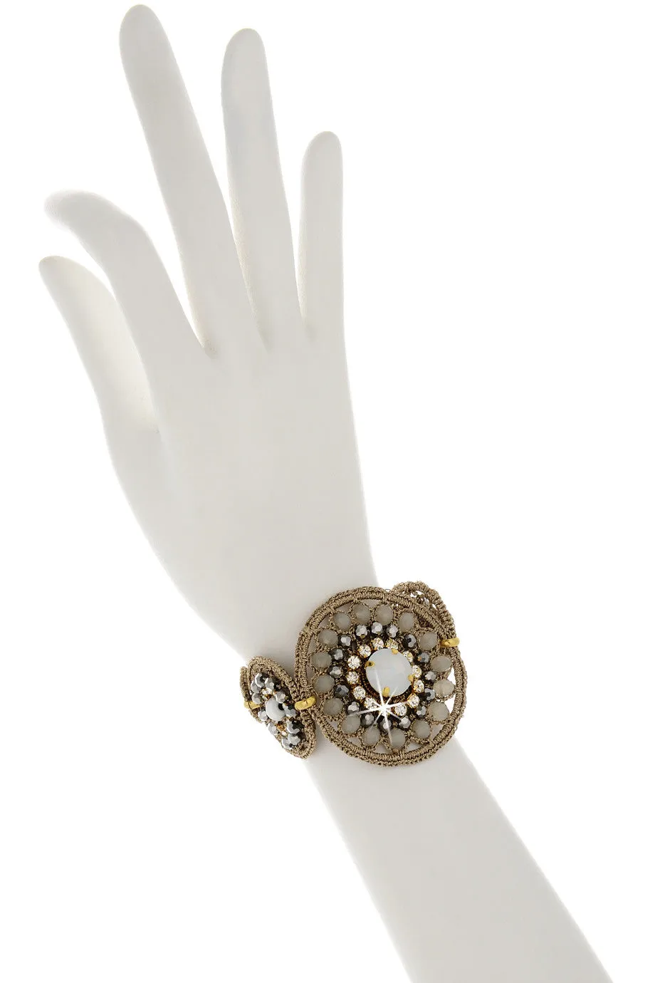 MEROLA Beige Bracelet with Beads