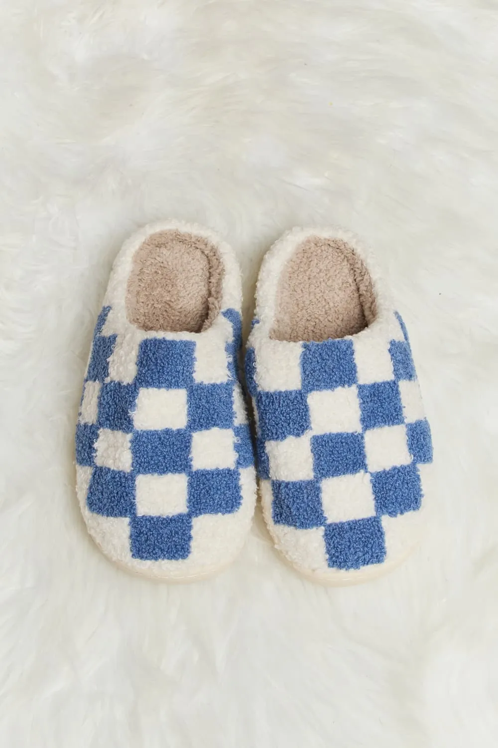 Millie Checkered Plush Slippers