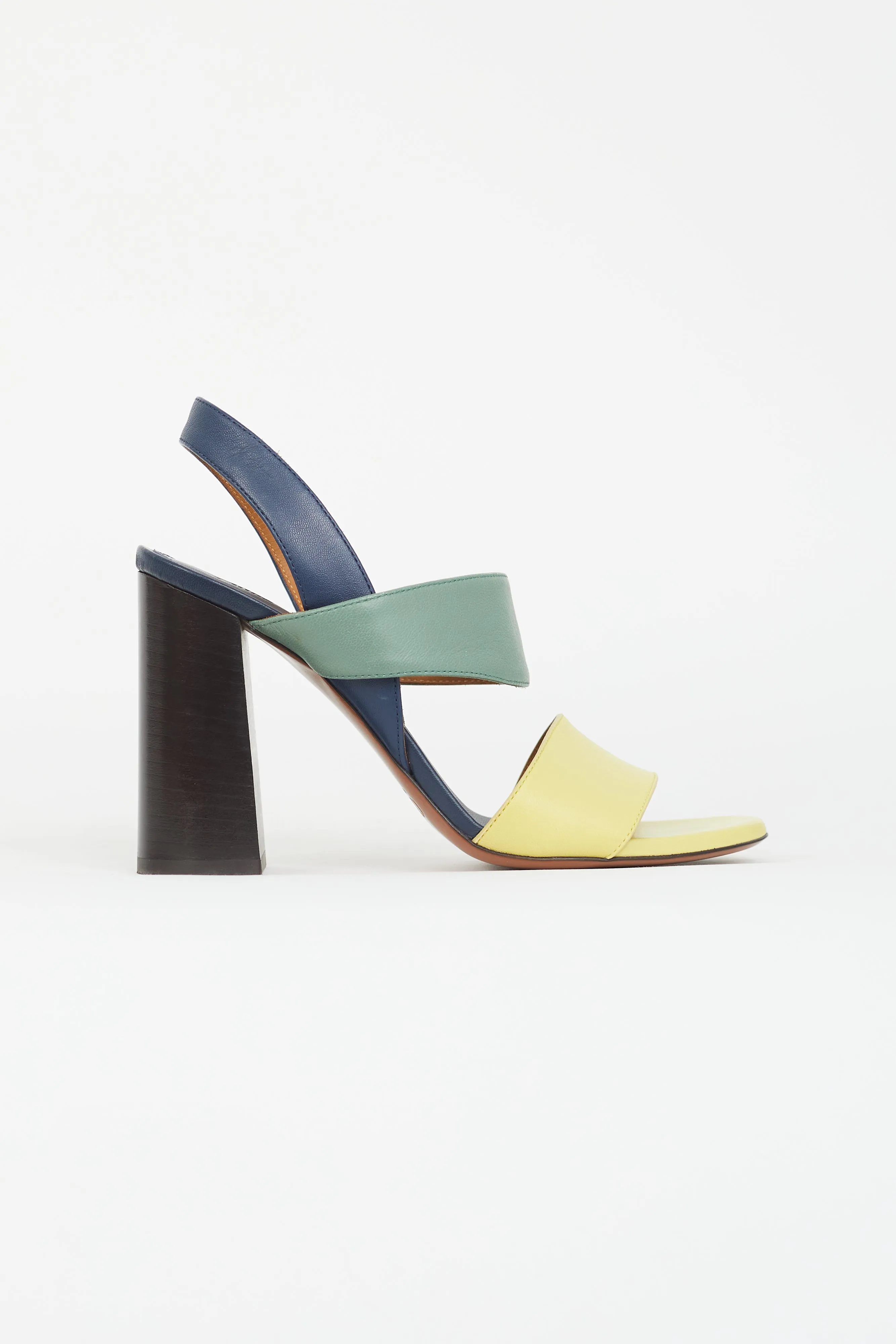 Multi Colour Block Strappy Heeled Sandal