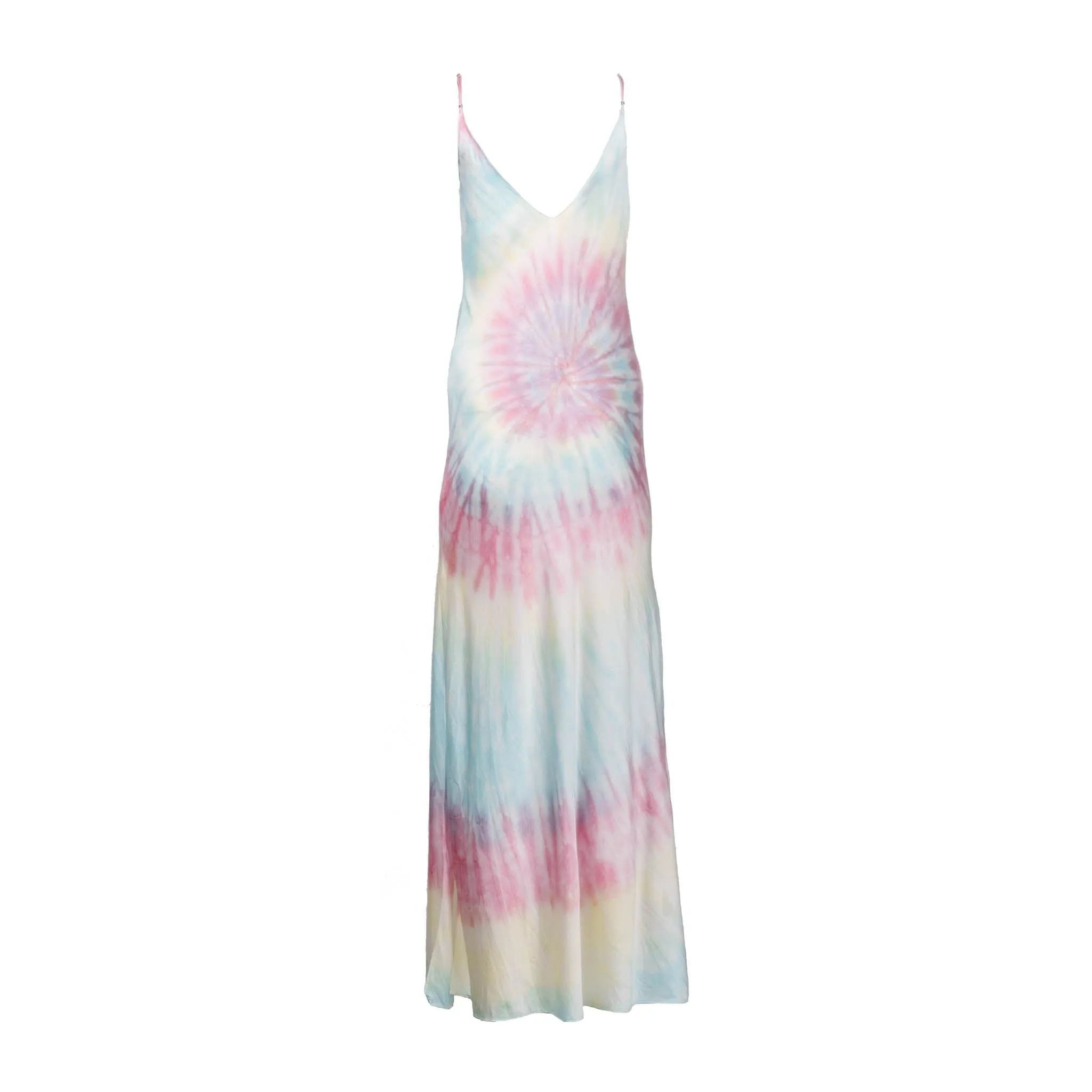 Multi Tie Dye Long Slip Dress