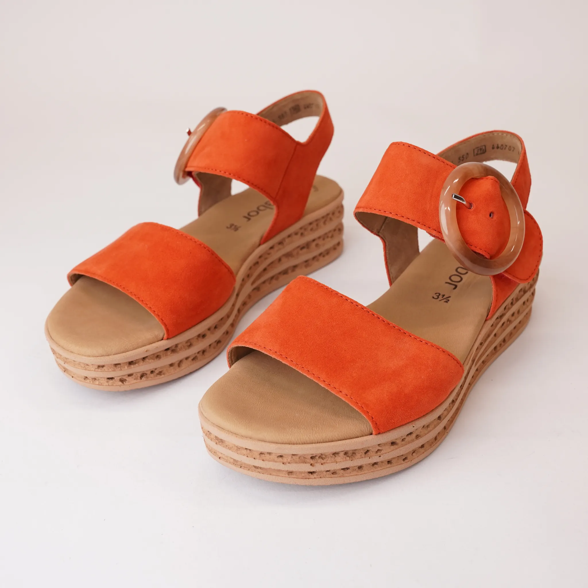 Nerida Orange Suede Sandals