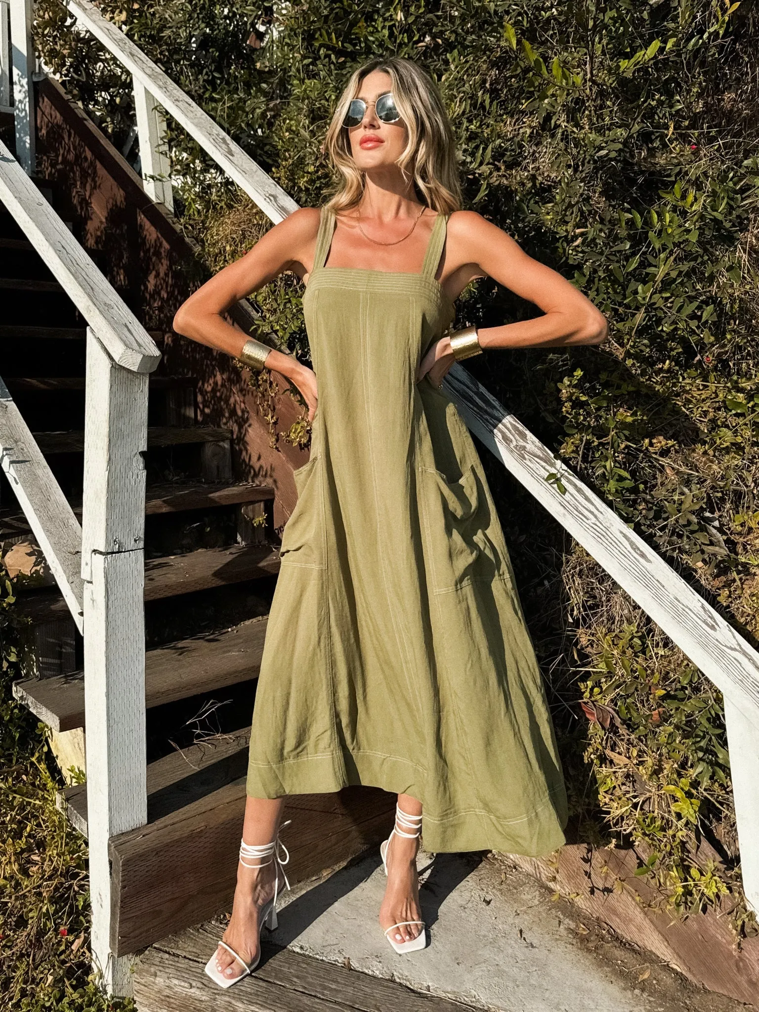 Olive Grove Maxi Dress