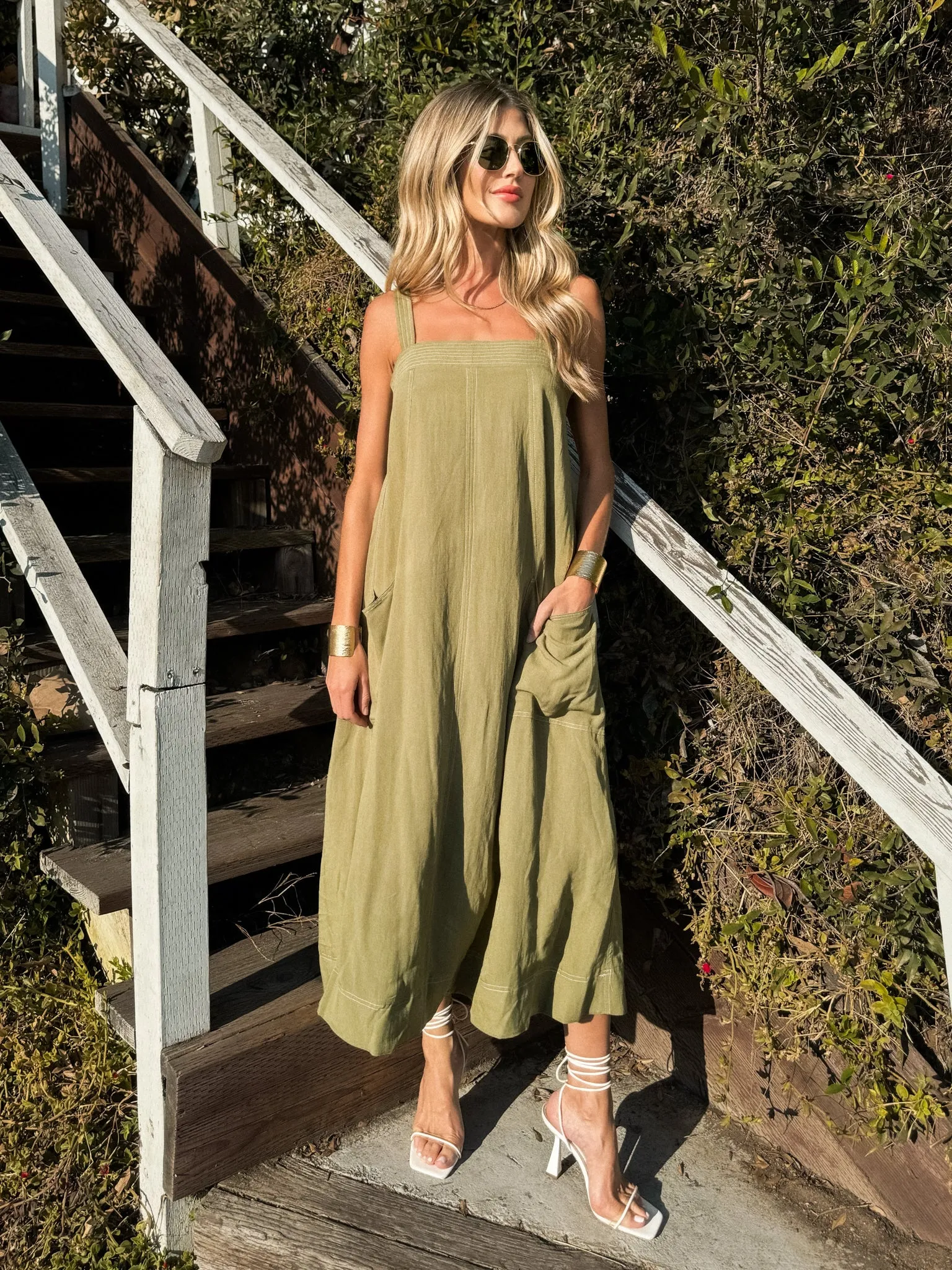 Olive Grove Maxi Dress