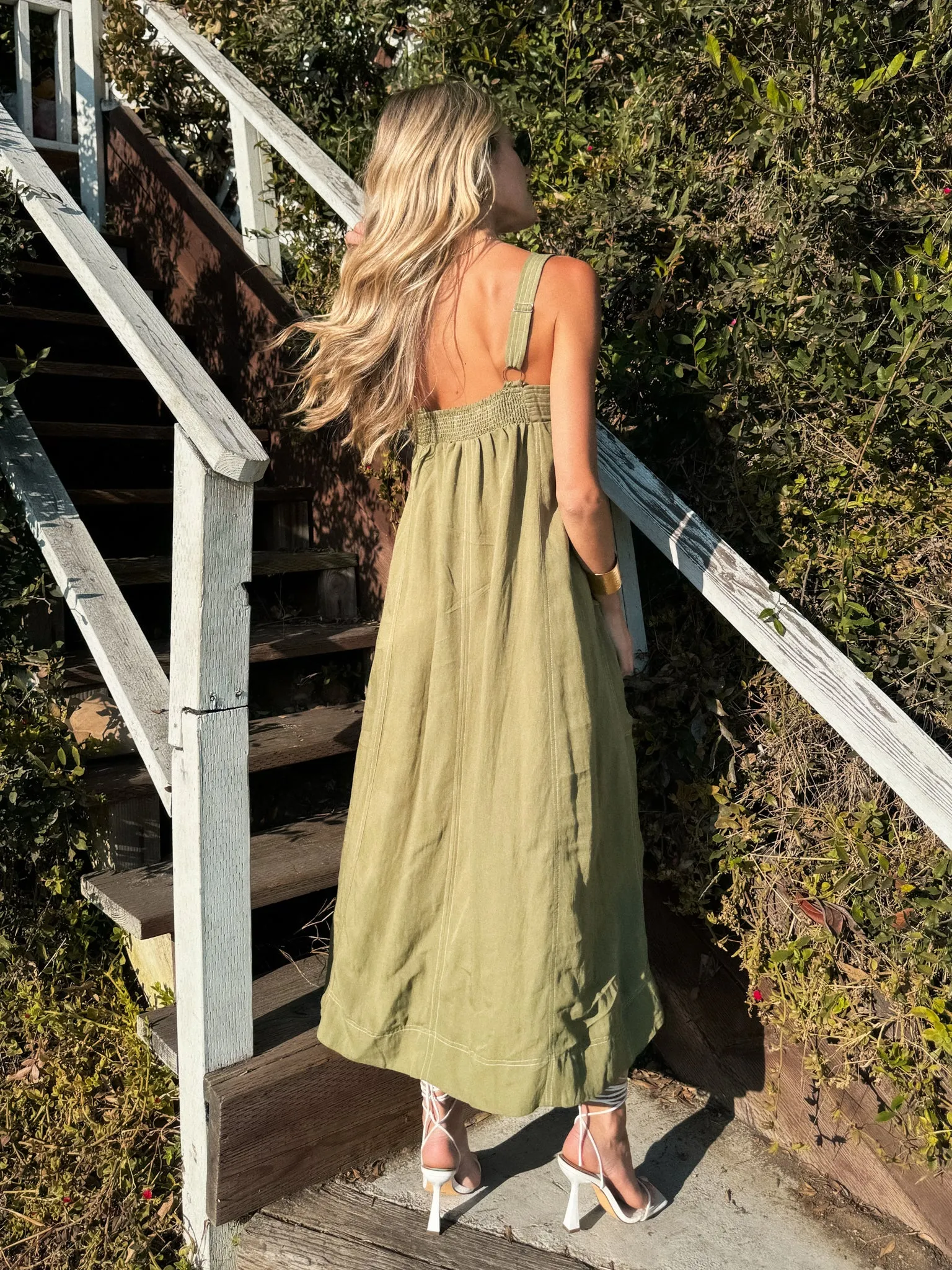 Olive Grove Maxi Dress