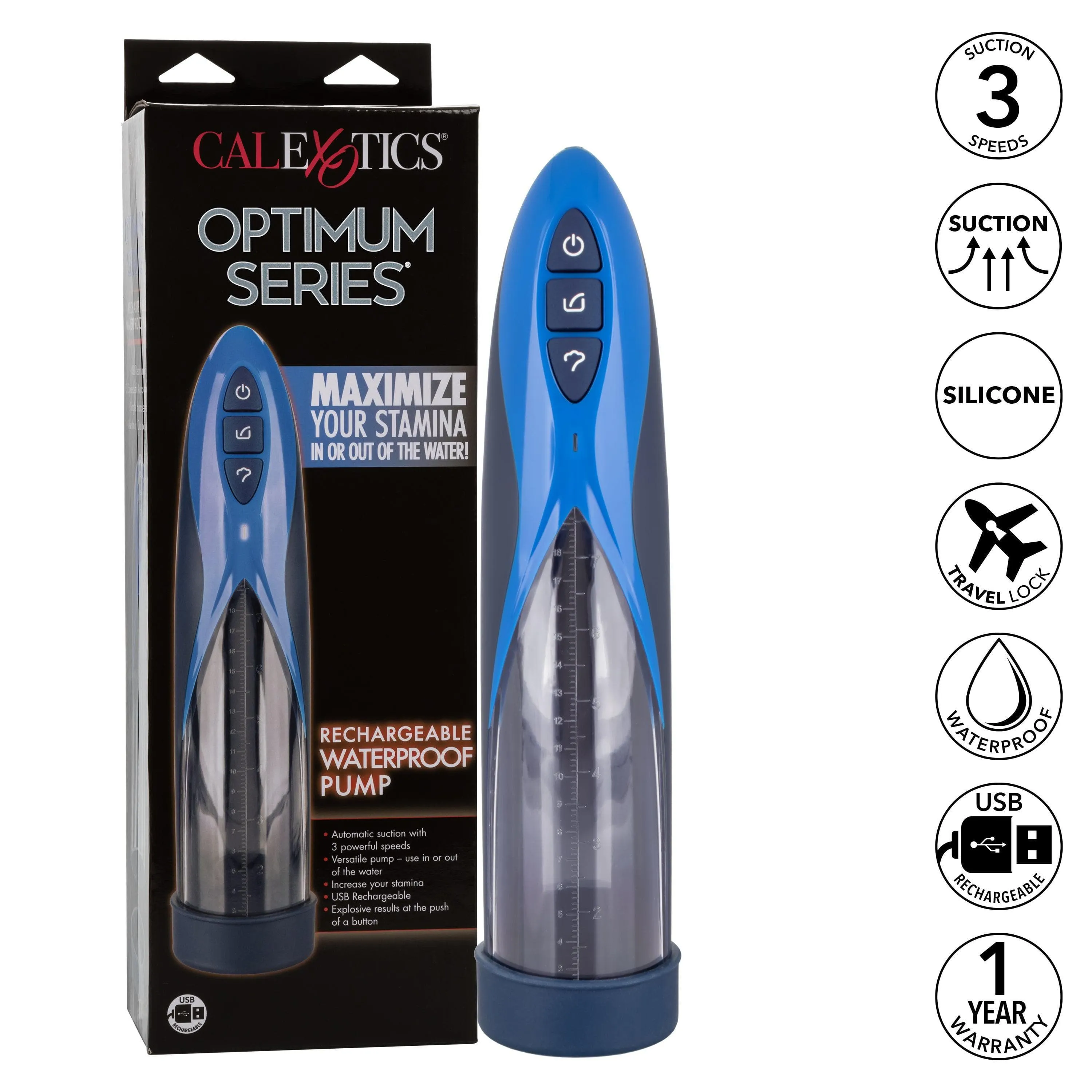 Optimum Series Automatic Rechargeable 3 Level Erection Enhancement Penis Pump