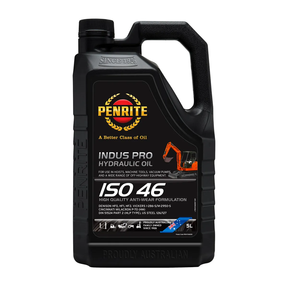 Penrite Indus Pro Hydraulic ISO 46 5L - PROHYD46005