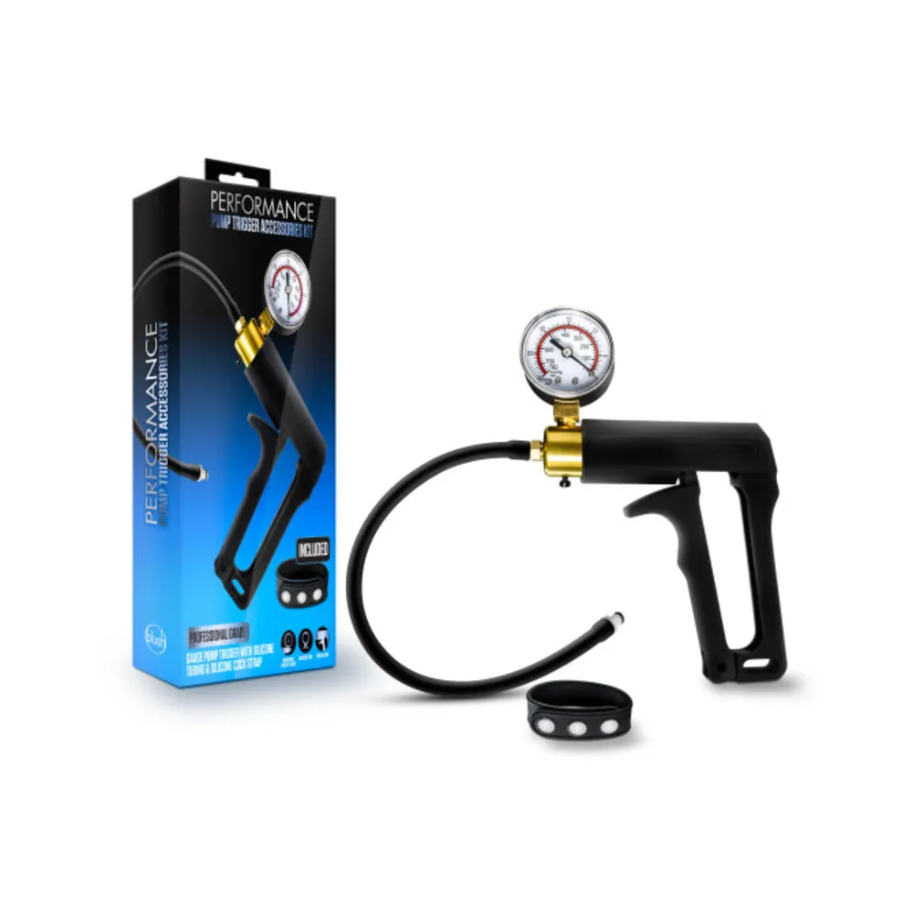 Performance - Gauge Pump Trigger With Silicone Tubing And Silicone Cock Strap - Black