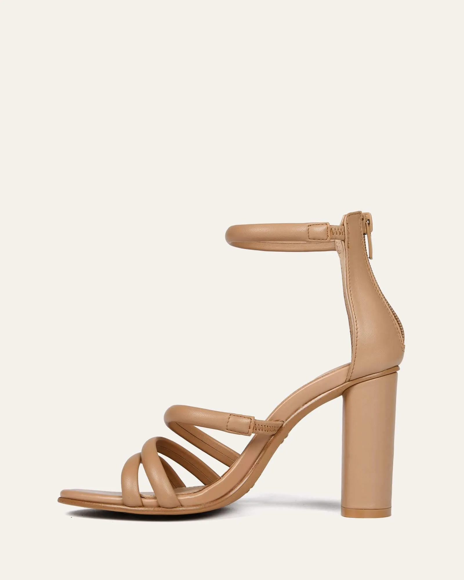 PIPPIN HIGH HEEL SANDALS BEIGE LEATHER