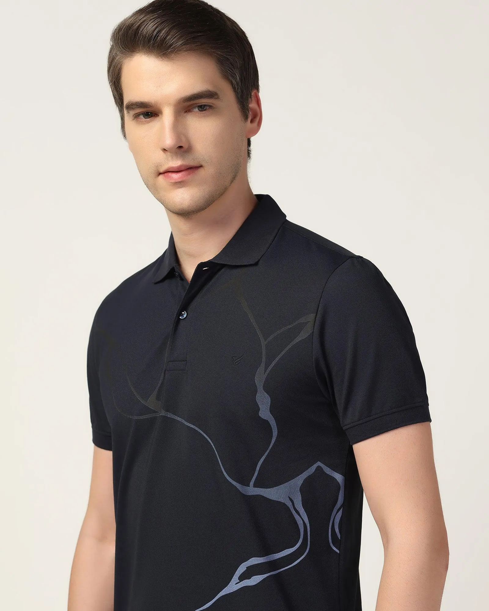 Polo Raven Blue Printed T-Shirt - Mizu