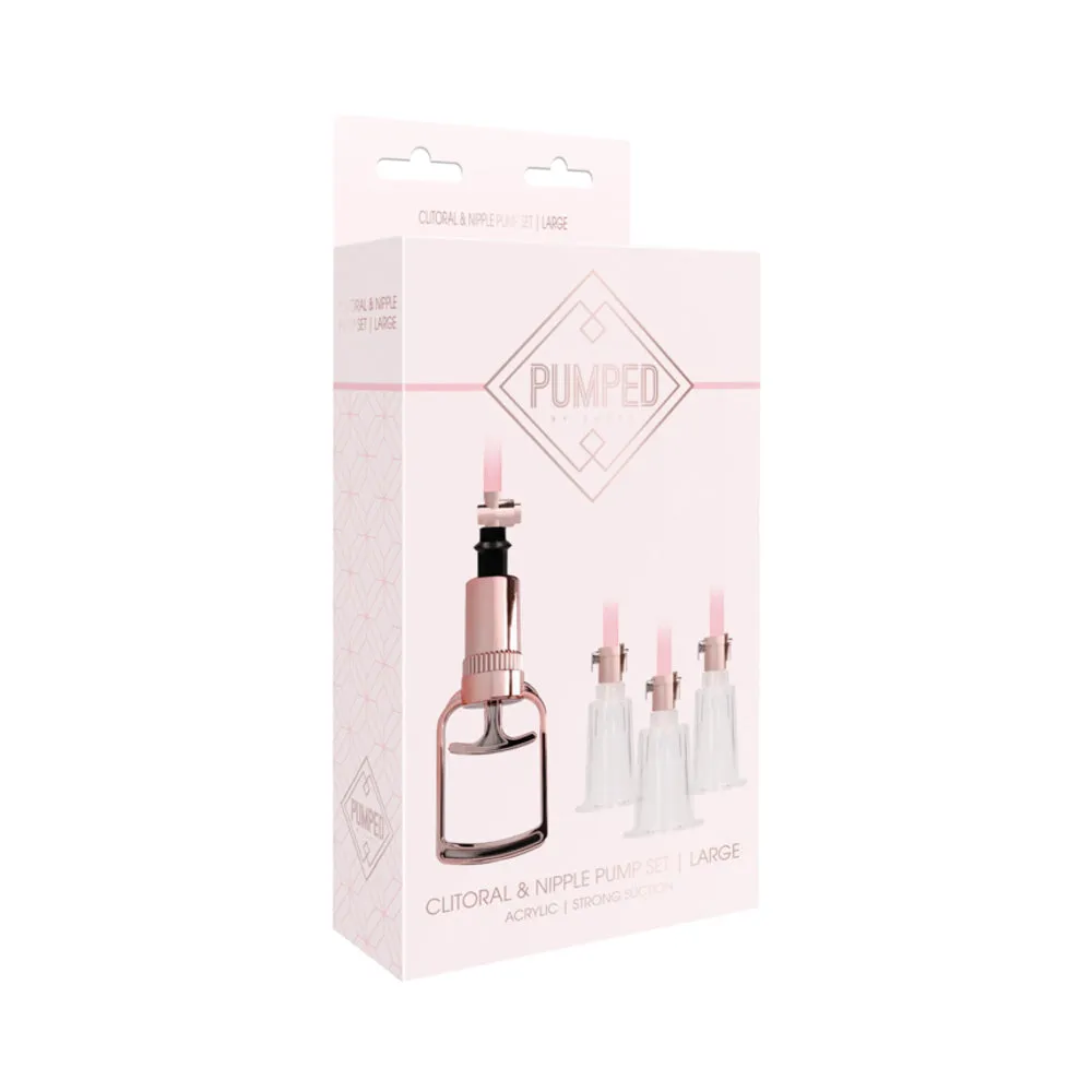 Pumped - Clitoral & Nipple Pump Set Large - Rose