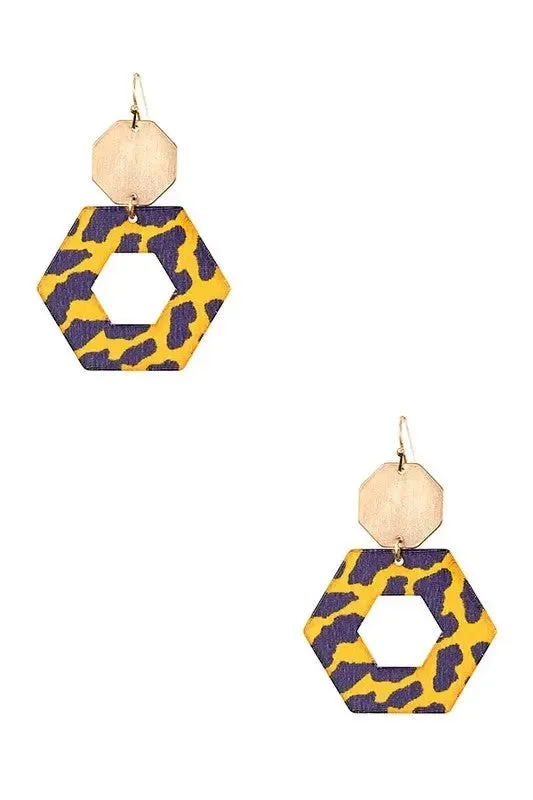 Purple & Gold Game Day Earrings