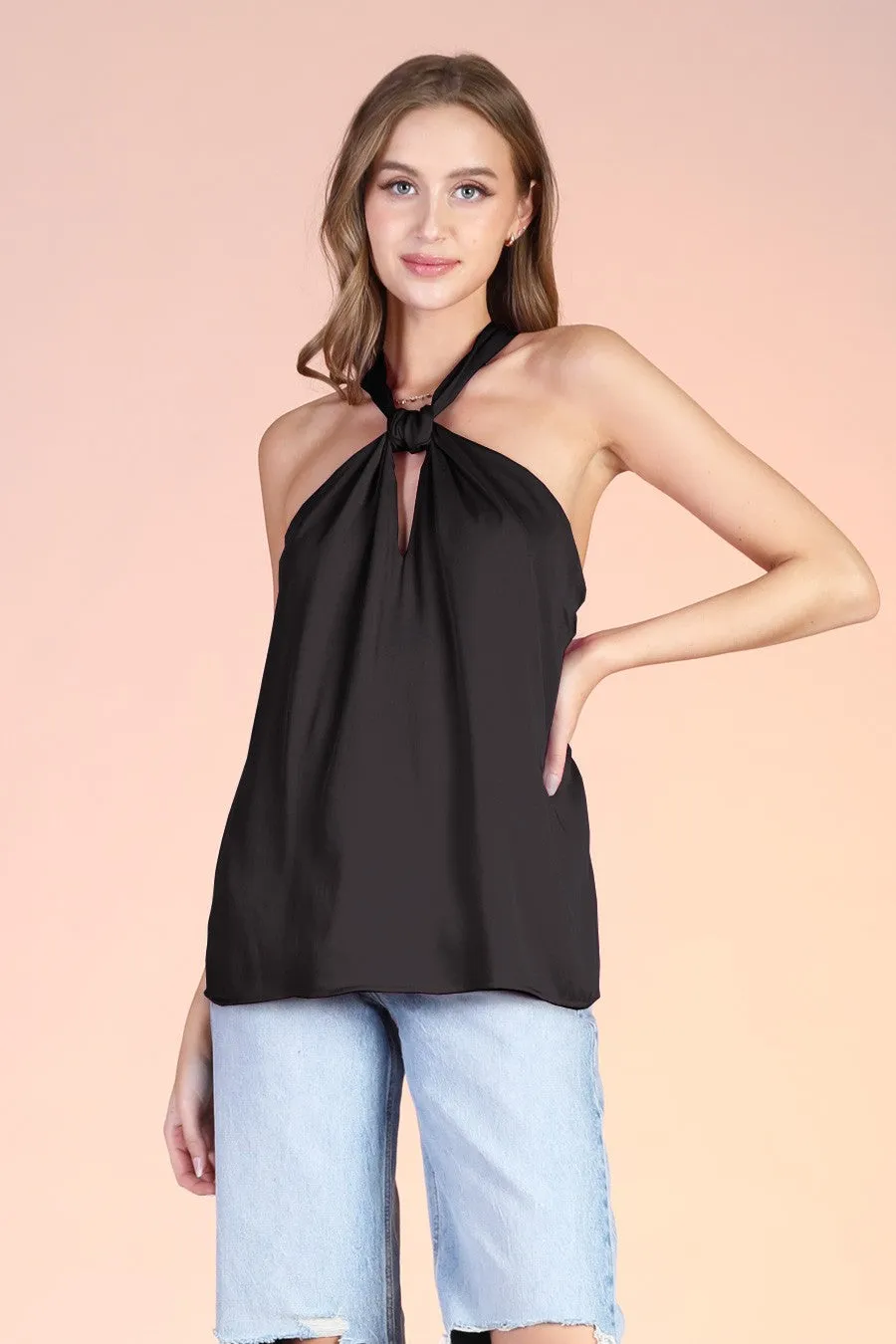 Raelynn Silky Cut Out Top