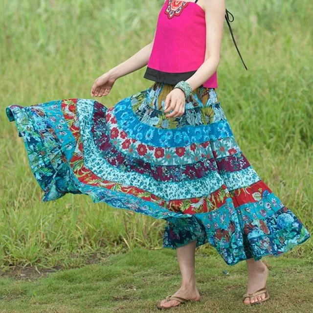 Random Patchwork Hippie Skirt