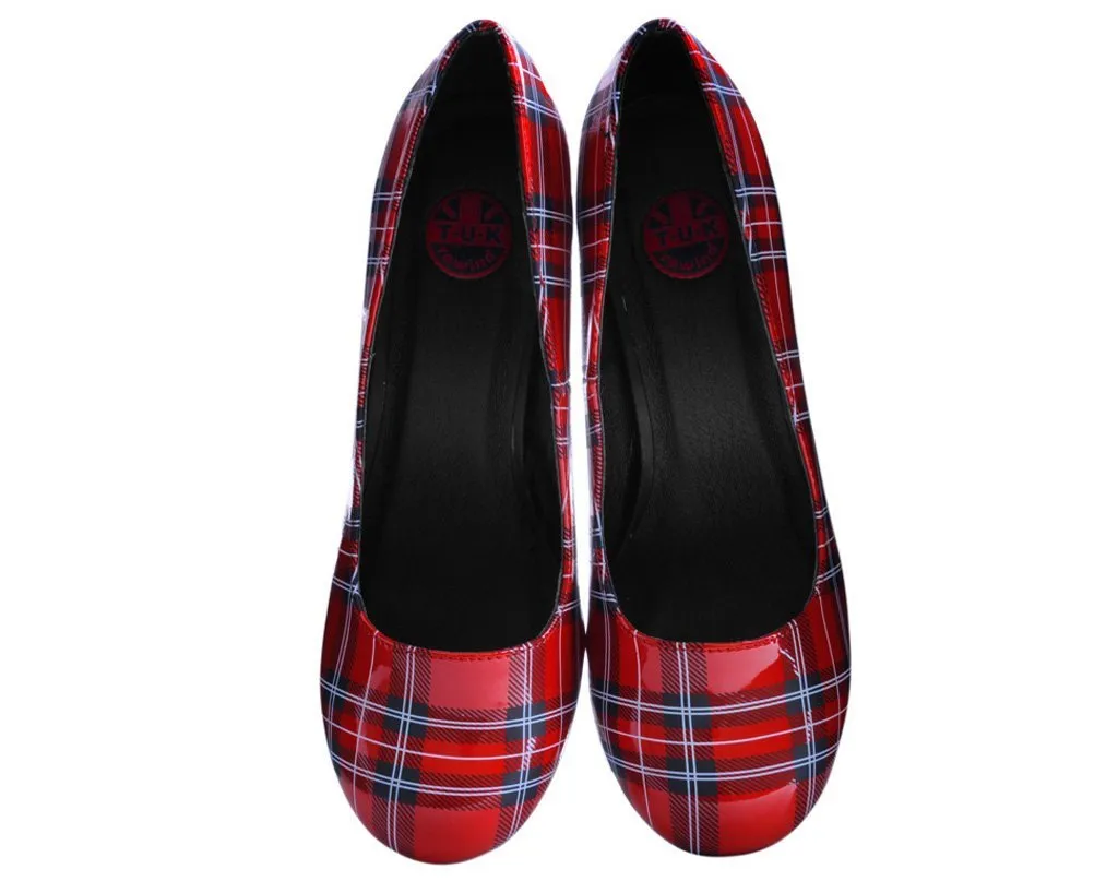 Red Plaid Heel