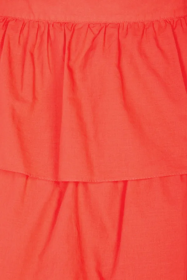 Red Ruffle Skirt