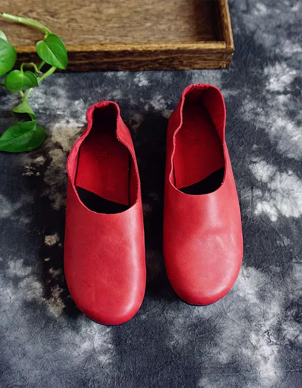 Retro Comfortable Leather Handmade Retro Flats 35-41