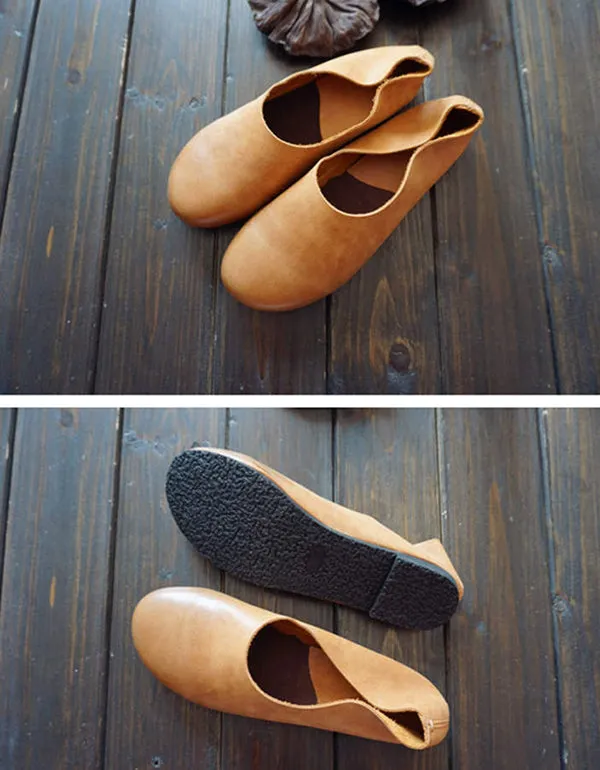 Retro Comfortable Leather Handmade Retro Flats 35-41