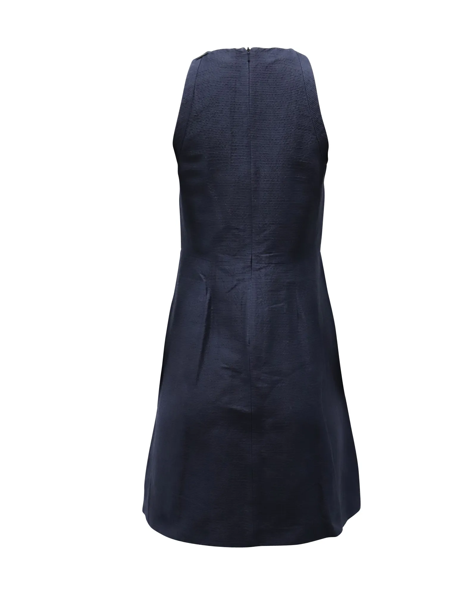 'S Max Mara Halter Dress in Navy Blue Cotton