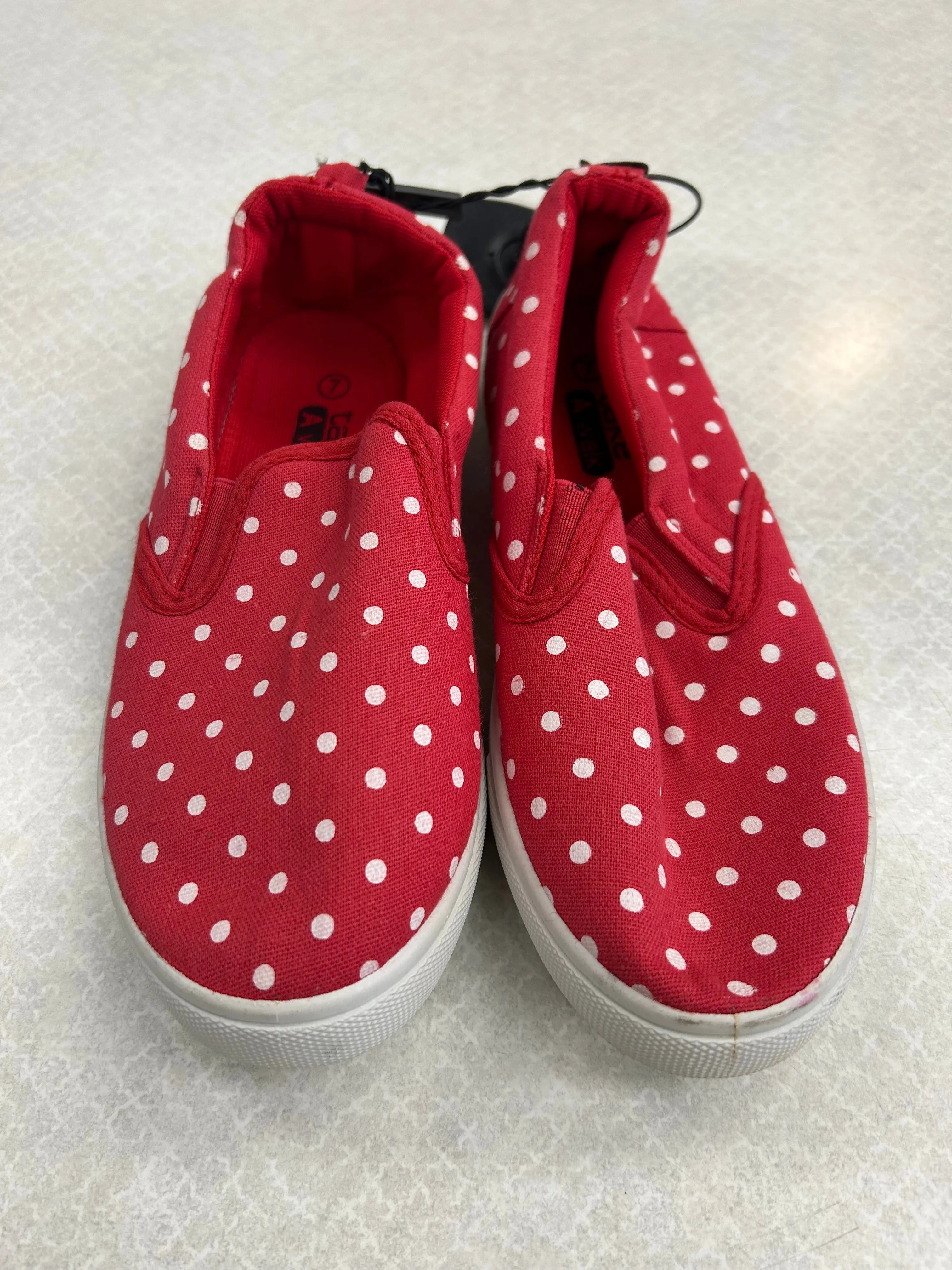 Shoes Flats By Clothes Mentor In Polkadot Pattern, Size: 7