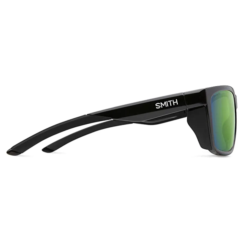 Smith Men's Black Frame Chromapop Green Mirror Lens Polarized Longfin Sunglasses - 20151580759UI