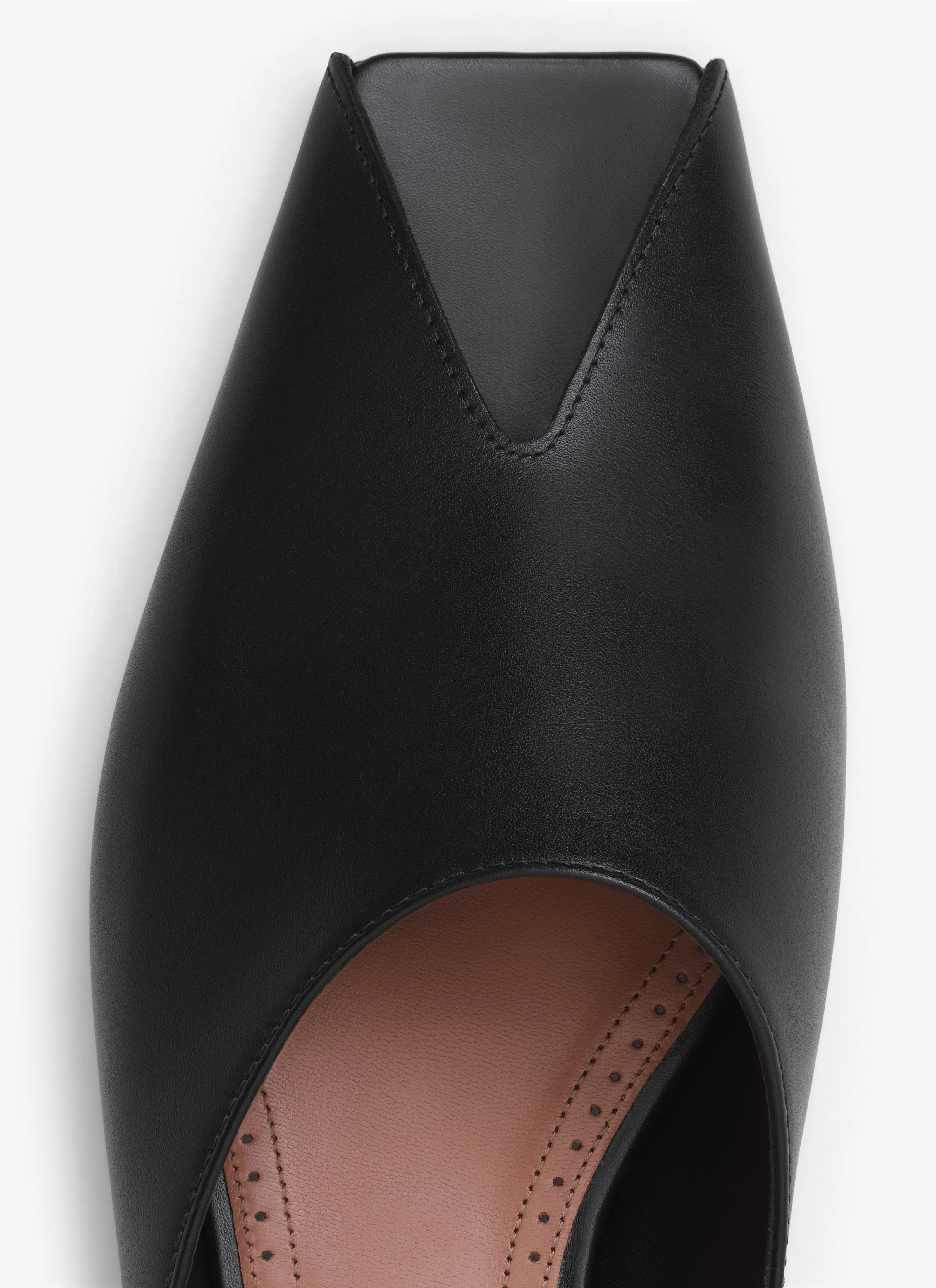 Spike Flat Mules In Calfskin