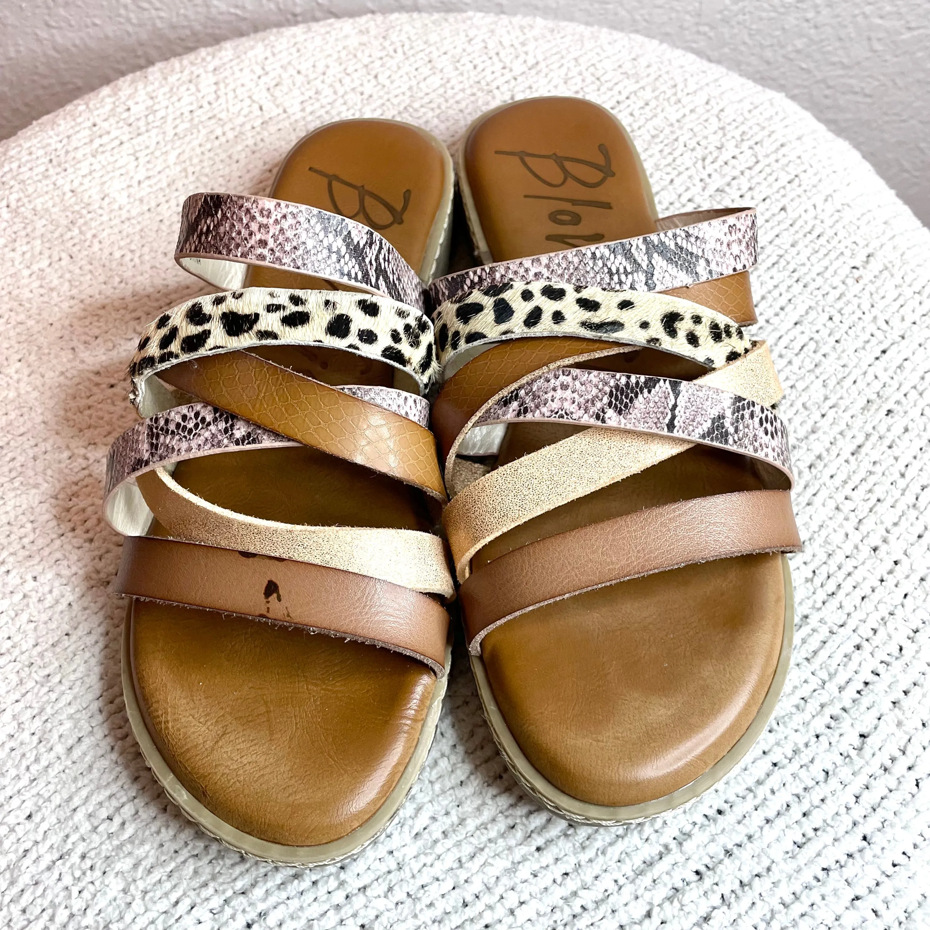 Strappy Animal Print Sandals