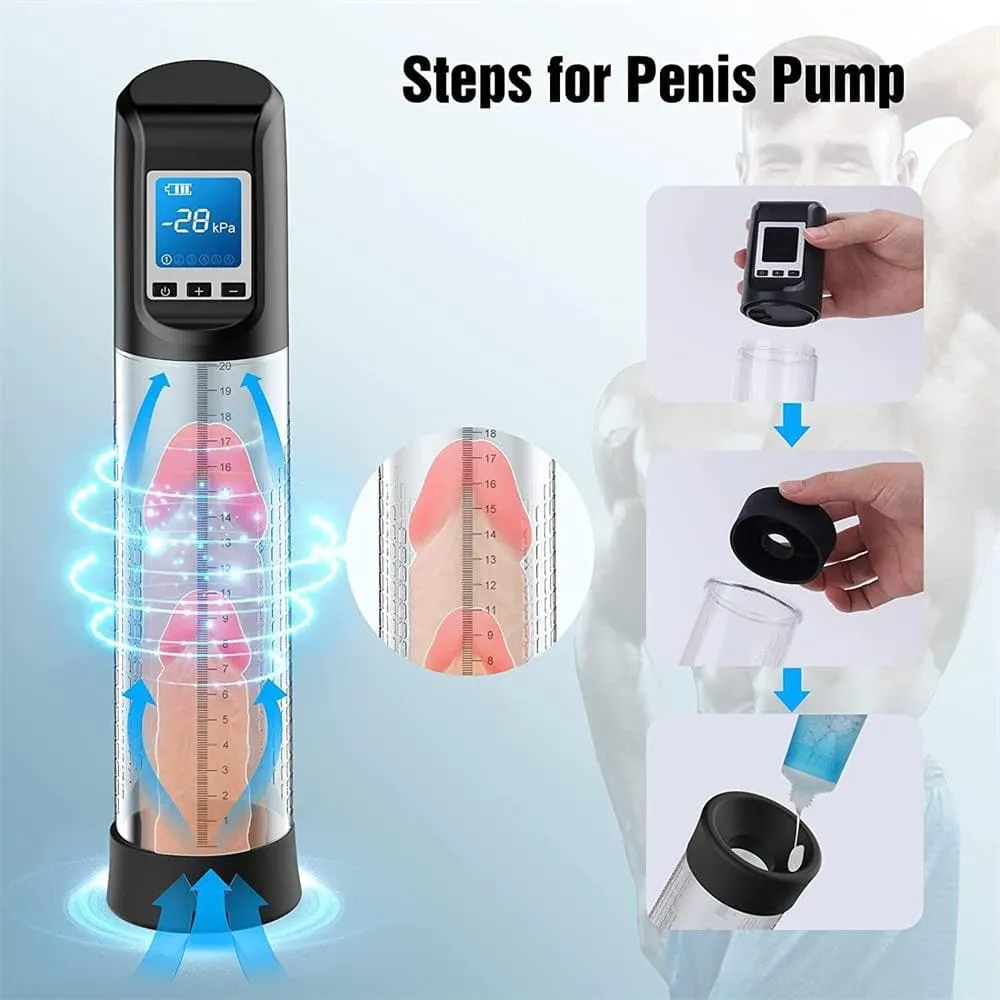 Supreme Male Penis Enlarger Automatic Vacuum Enhancement Pump with LED Screen 3.0