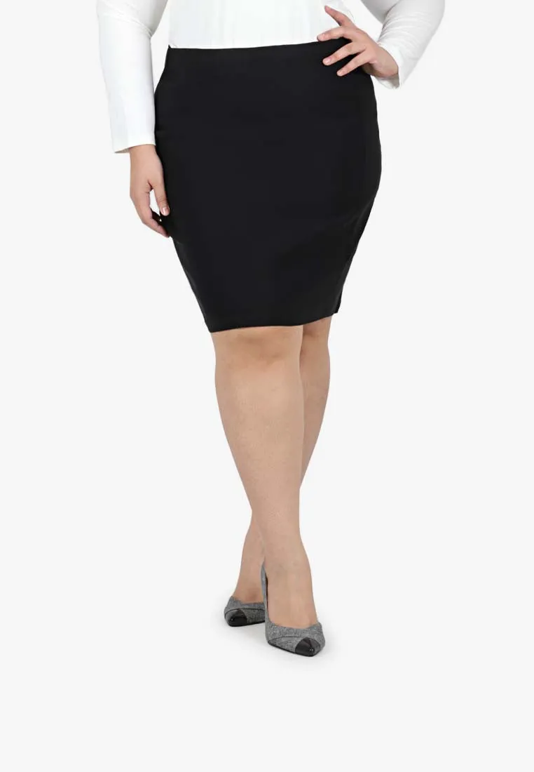 Syasya FLEXI Short Work Skirt - Black