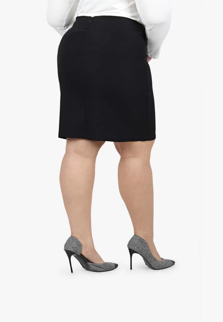 Syasya FLEXI Short Work Skirt - Black