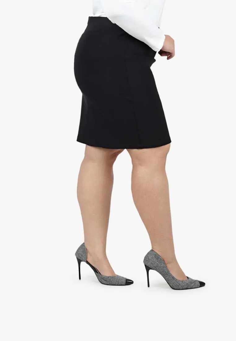 Syasya FLEXI Short Work Skirt - Black