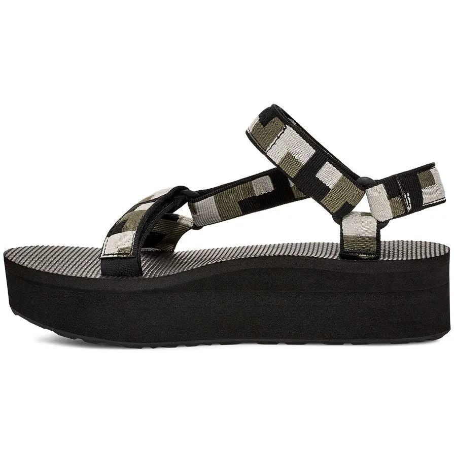 Teva Women's Flatform Universal Sandal in Retro Shapes Black