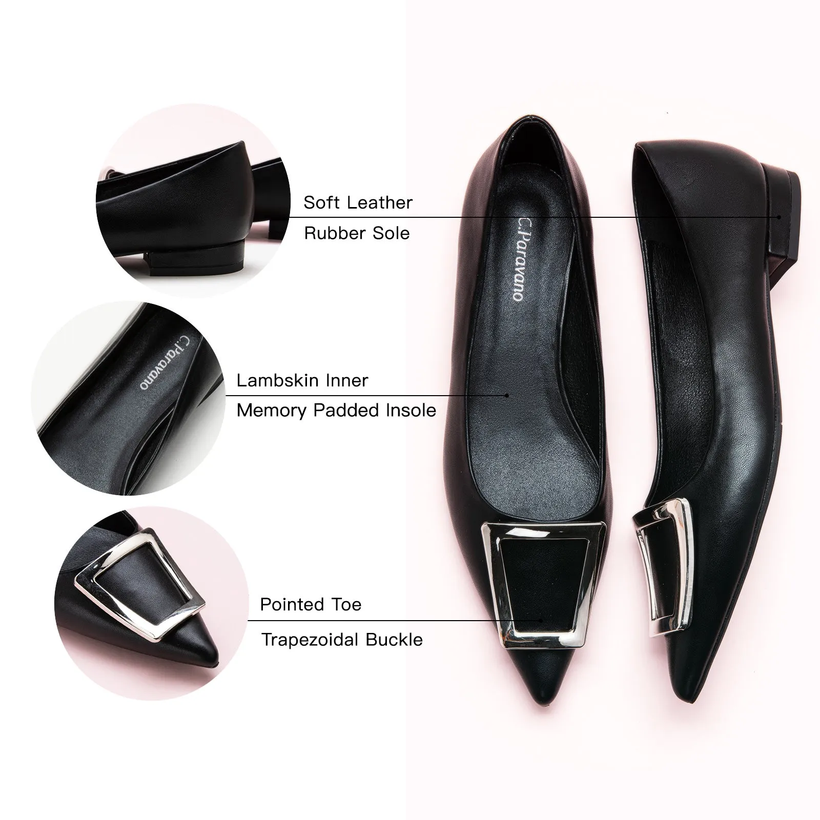 Trapezoidal Buckle Flats (Aida)