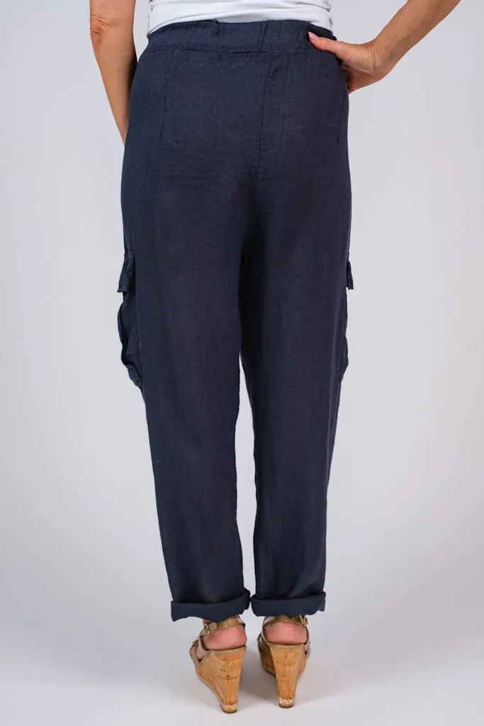 Trish Linen Cargo Pant (PL183)