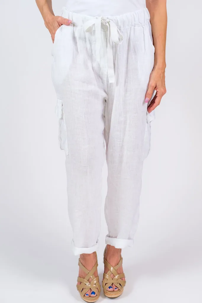 Trish Linen Cargo Pant (PL183)