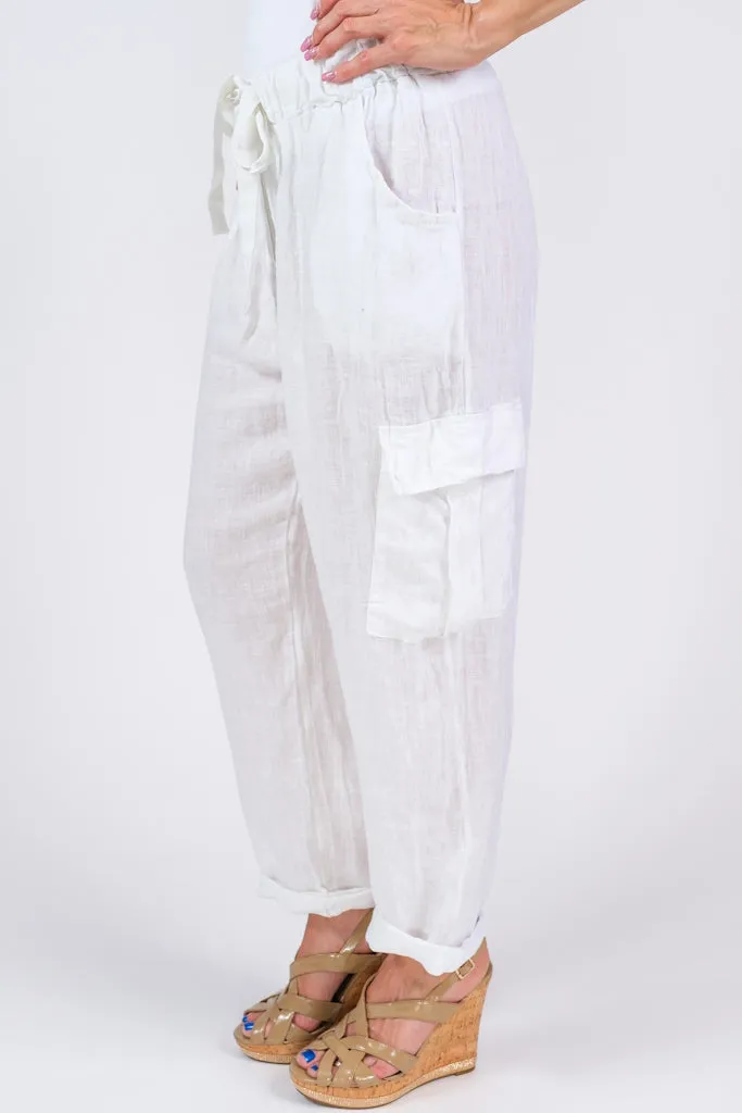 Trish Linen Cargo Pant (PL183)