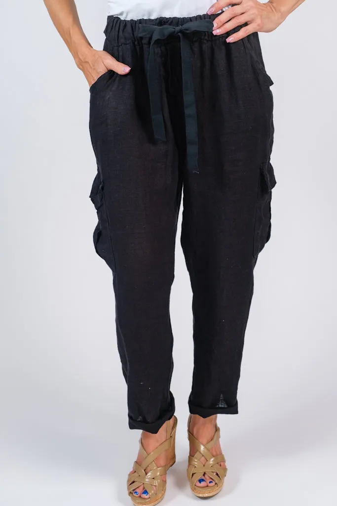 Trish Linen Cargo Pant (PL183)