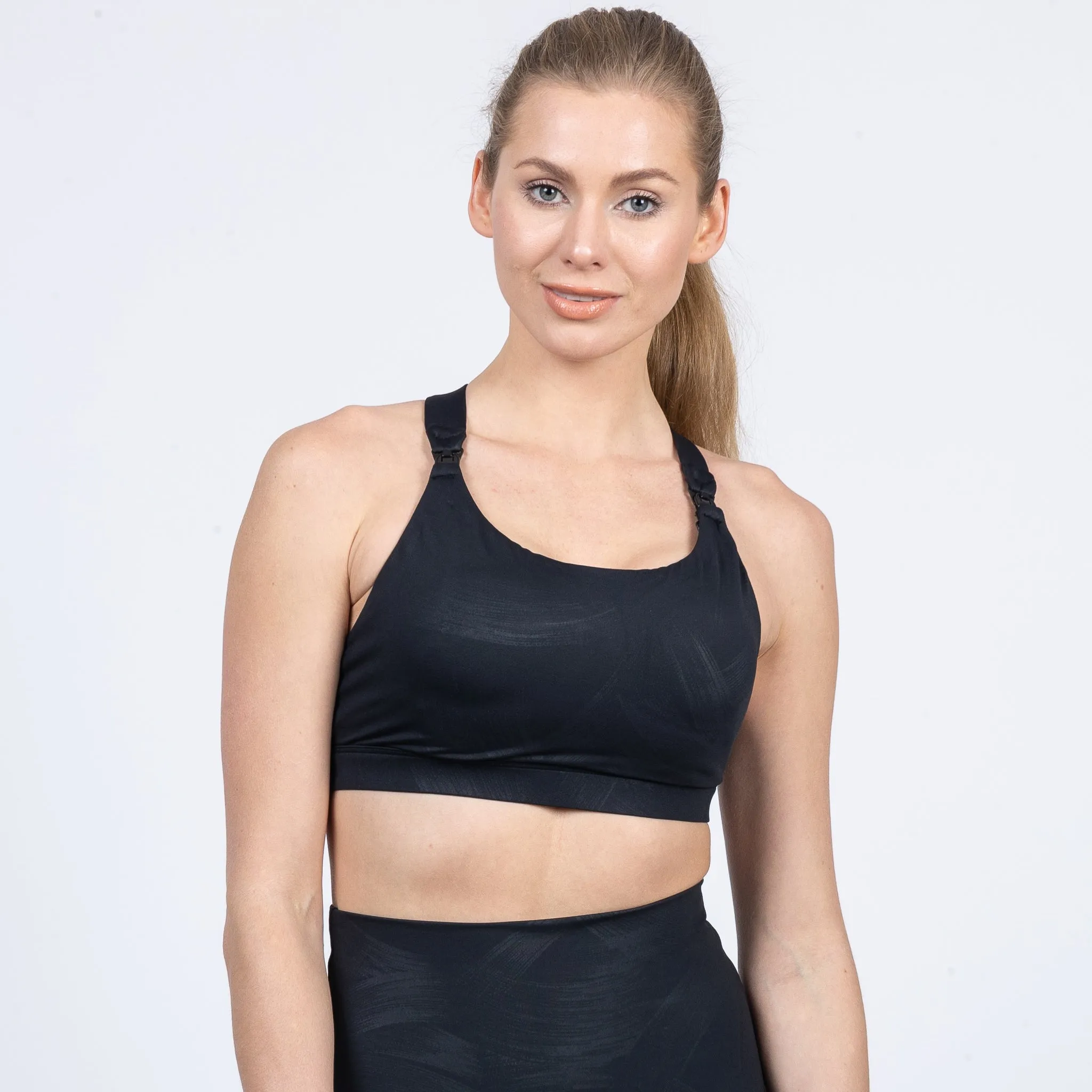 Venice 3 Ultimate Support Full Coverage Nursing & Pumping Sports Bra (Brush Stroke)