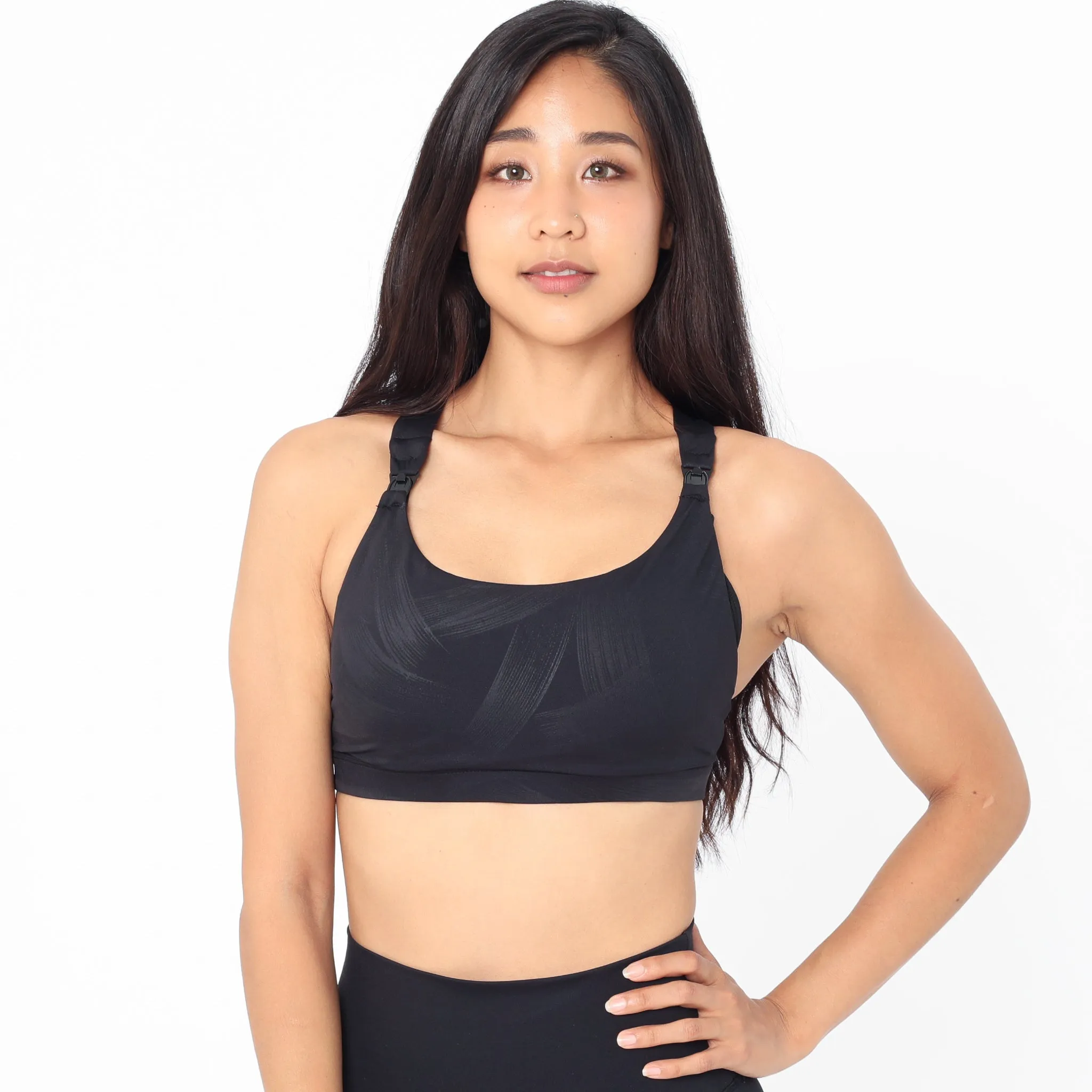 Venice 3 Ultimate Support Full Coverage Nursing & Pumping Sports Bra (Brush Stroke)