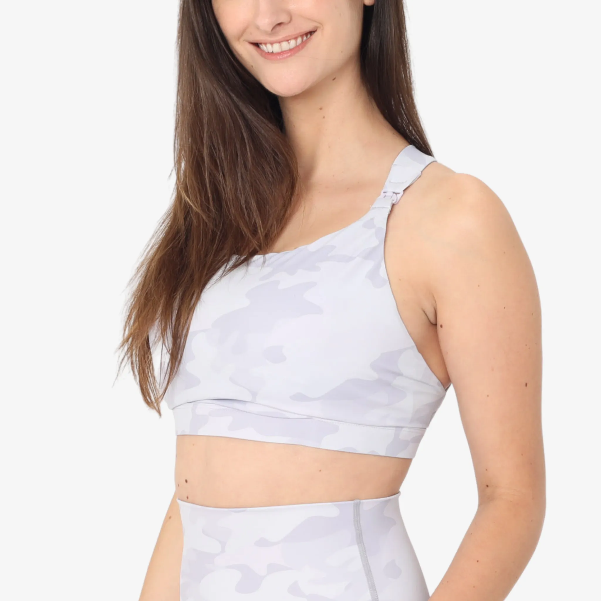 Venice 3 Ultimate Support Full Coverage Nursing & Pumping Sports Bra (White Camo)