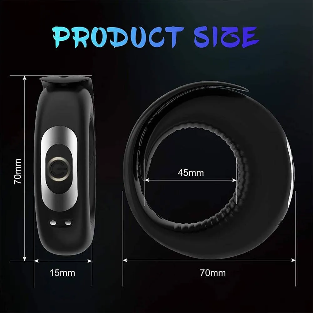 Vibrating Penis Ring with Adjustable Buckle for Couple Sex