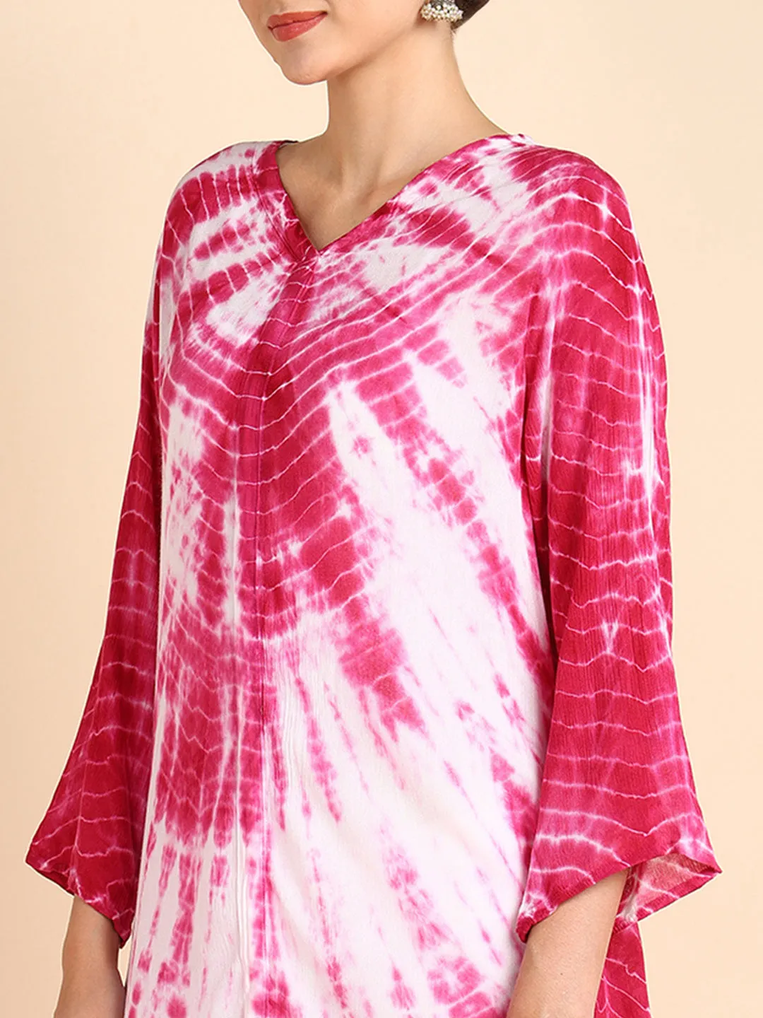 Women Hand Dyed Rayon Straight Kurta