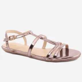 Women "GINA" Shimmering Ankle Fastening Sandals