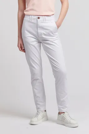 Womens Chino Trousers in Bright White