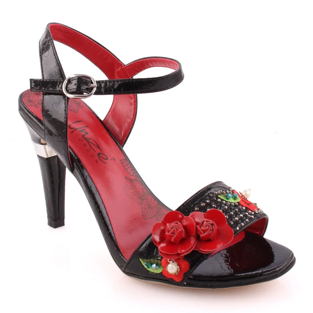 Women’s ‘Lavette’ Flower Accented Heel Sandals