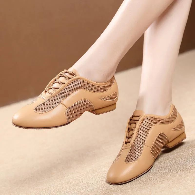 Women's  Real Leather Heels  Pumps  With  Lace-up  Dance Shoes