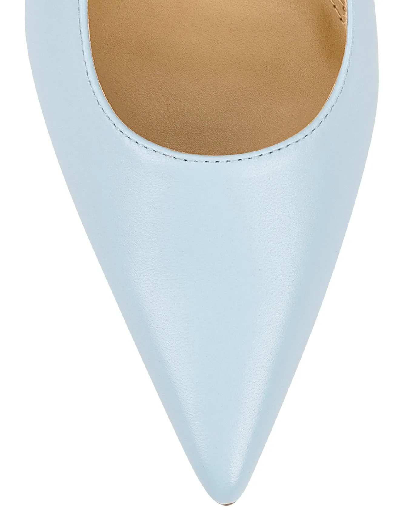 York Slingback Heel - Pale Blue Leather