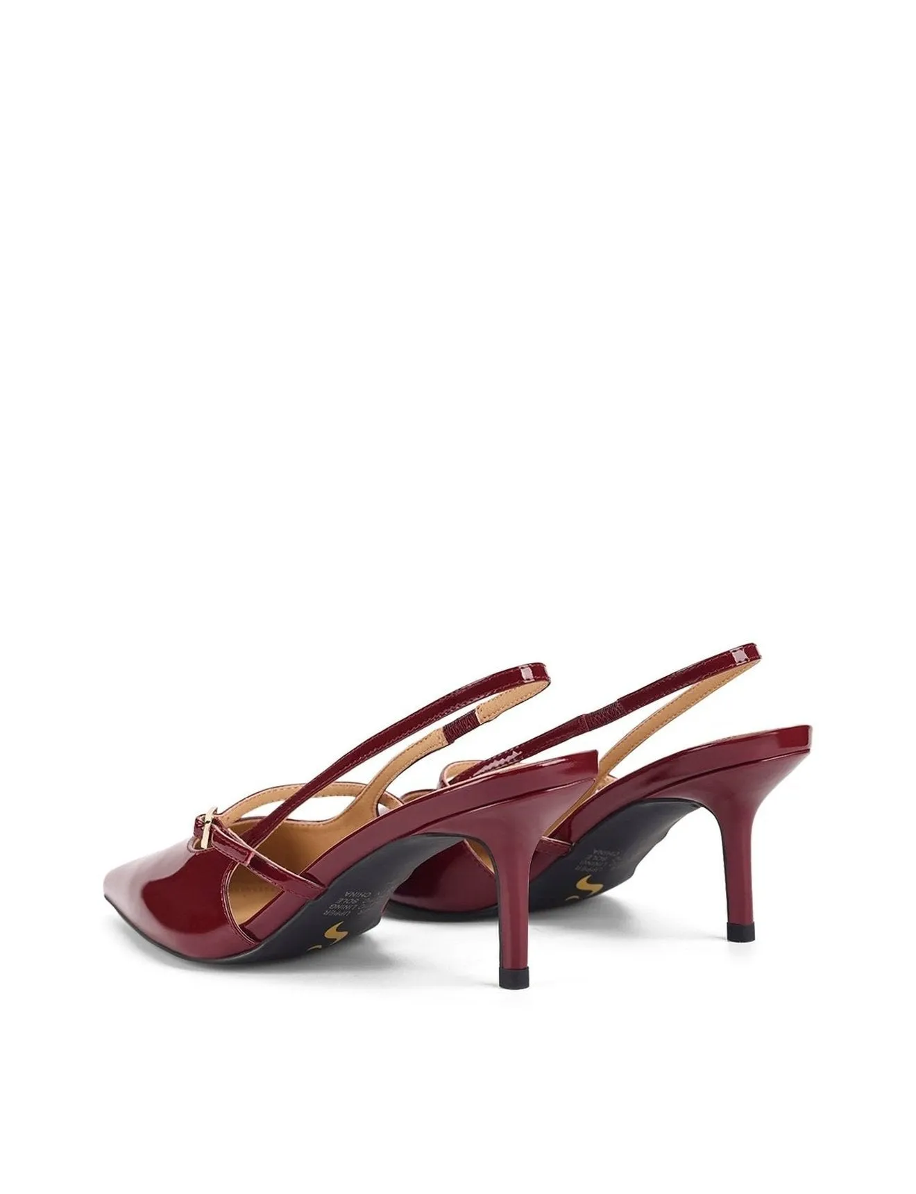 York Slingback Heel - Wine  Patent Leather